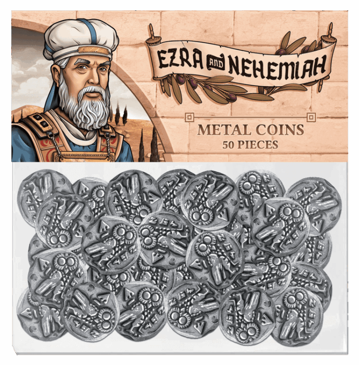 Ezra and Nehemiah Metal Coins - Image 1